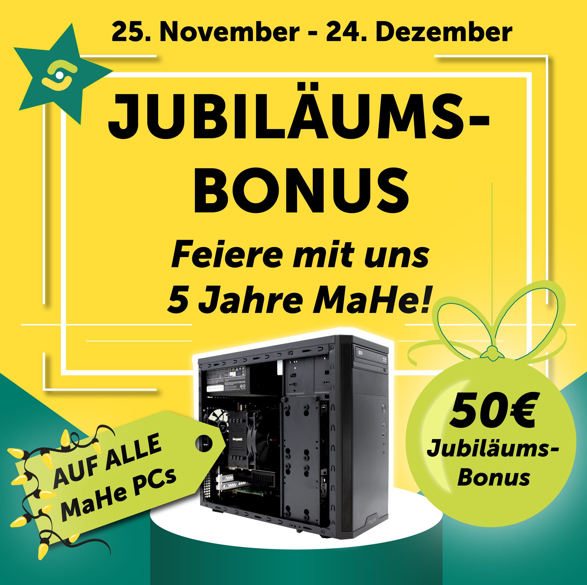 MaHe PCs mit EUR 50,- Jubiläums-Bonus